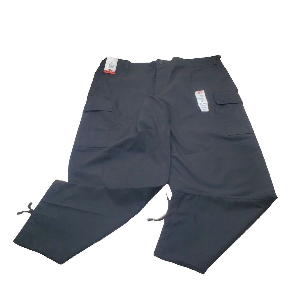 TRU-SPEC Black 2XL Tactical Pants Heavy Duty Police Uniform Cargo Mens #1995007